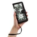 Xiaomi 17T Blomstret pung etui med kortholdere - Sort
