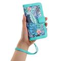 Xiaomi 17T Blomstret pung etui med kortholdere - grøn