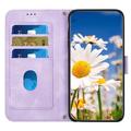 Xiaomi 17T Blomstret pung etui med kortholdere - lyslilla