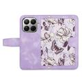 Xiaomi 17T Blomstret pung etui med kortholdere - lyslilla