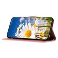 Xiaomi 17T Blomstret pung etui med kortholdere - pink