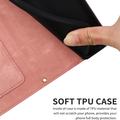 Xiaomi 17T Blomstret pung etui med kortholdere - pink