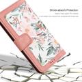 Xiaomi 17T Blomstret pung etui med kortholdere - pink
