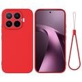 Xiaomi 17T Flydende silikone cover med håndrem - Rød