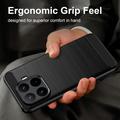 Xiaomi 17T Pro Børstet TPU Cover - Karbonfiber - Sort