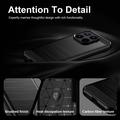Xiaomi 17T Pro Børstet TPU Cover - Karbonfiber - Sort