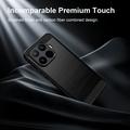 Xiaomi 17T Pro Børstet TPU Cover - Karbonfiber - Sort
