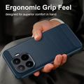 Xiaomi 17T Pro Børstet TPU Cover - Karbonfiber - blå