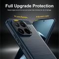 Xiaomi 17T Pro Børstet TPU Cover - Karbonfiber - blå