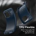 Xiaomi 17T Pro Børstet TPU Cover - Karbonfiber - blå