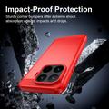 Xiaomi 17T Pro Børstet TPU Cover - Karbonfiber - rød