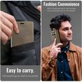 Xiaomi 17T Pro Caseme 033 Pung Etui med Kalvemønster og RFID-blokering - Kaffe
