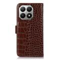 Xiaomi 17T Pro Crocodile Series Læderpung med RFID - Brun