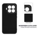 Xiaomi 17T Pro Flydende silikone cover med håndrem - Sort