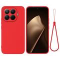 Xiaomi 17T Pro Flydende silikone cover med håndrem - Rød