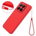 Xiaomi 17T Pro Flydende silikone cover med håndrem - Rød