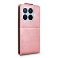 Xiaomi 17T Pro lodret flip-etui med stativ - rosaguld