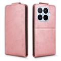 Xiaomi 17T lodret flip-etui med stativ - rosaguld