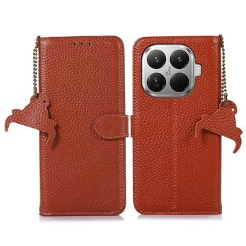Xiaomi 17T Pung læder cover med RFID - Brun
