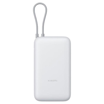 Xiaomi 20000mAh Powerbank med integreret USB-C-kabel 22.5W - Lysegrå