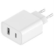 Xiaomi 33W USB-C/USB-A-vægoplader - hvid