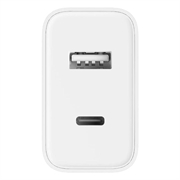 Xiaomi 33W USB-C/USB-A-vægoplader - hvid