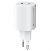 Xiaomi 45W Nano Turbo-oplader til vægmontering - 2x USB-C - hvid