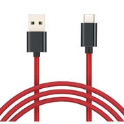 Xiaomi flettet USB-A/USB-C-kabel - 1m - sort / rød