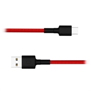 Xiaomi flettet USB-A/USB-C-kabel - 1m - sort / rød