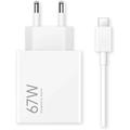 Xiaomi HyperCharge Combo 67W-oplader med USB-C-kabel - hvid