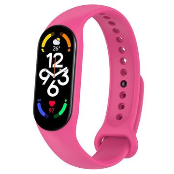 Mat Silikone Rem til Xiaomi Smart Mi Band 5 / 6 / 7 - Pink