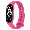 Mat Silikone Rem til Xiaomi Smart Mi Band 5 / 6 / 7 - Pink