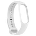 Mat Silikone Rem til Xiaomi Smart Mi Band 5 / 6 / 7 - hvid