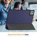 Xiaomi Pad 7S Pro 12.5 Tri-Fold Series Smart Folio-etui - mørkeblå