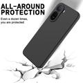 Xiaomi Poco C81 Pro Flydende silikone cover med håndrem - Sort