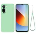 Xiaomi Poco C81 Pro Flydende silikone cover med håndrem - Grøn