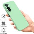 Xiaomi Poco C81 Pro Flydende silikone cover med håndrem - Grøn