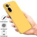 Xiaomi Poco C81 Pro Flydende silikone cover med håndrem - Gul