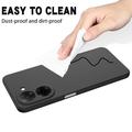 Xiaomi Poco C81x Flydende silikone cover med håndrem - Sort