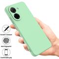 Xiaomi Poco C81x Flydende silikone cover med håndrem - Grøn