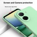 Xiaomi Poco C81x Flydende silikone cover med håndrem - Grøn