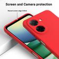 Xiaomi Poco C81x Flydende silikone cover med håndrem - Rød