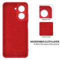 Xiaomi Poco C81x Flydende silikone cover med håndrem - Rød