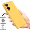 Xiaomi Poco C81x Flydende silikone cover med håndrem - Gul