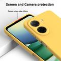 Xiaomi Poco C81x Flydende silikone cover med håndrem - Gul