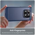 Xiaomi Poco M8/Redmi Note 15 5G Børstet TPU Cover - Karbonfiber - blå