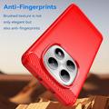 Xiaomi Poco M8/Redmi Note 15 5G Børstet TPU Cover - Karbonfiber - rød