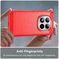 Xiaomi Poco M8 Pro/Redmi Note 15 Pro+ 5G Børstet TPU Cover - Karbonfiber - rød