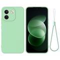 Xiaomi Poco X8 Power Flydende silikone cover med håndrem - Grøn
