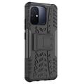 Xiaomi Redmi 12C, Poco C55 Anti-Slip Hybrid Cover med Stativ - Sort